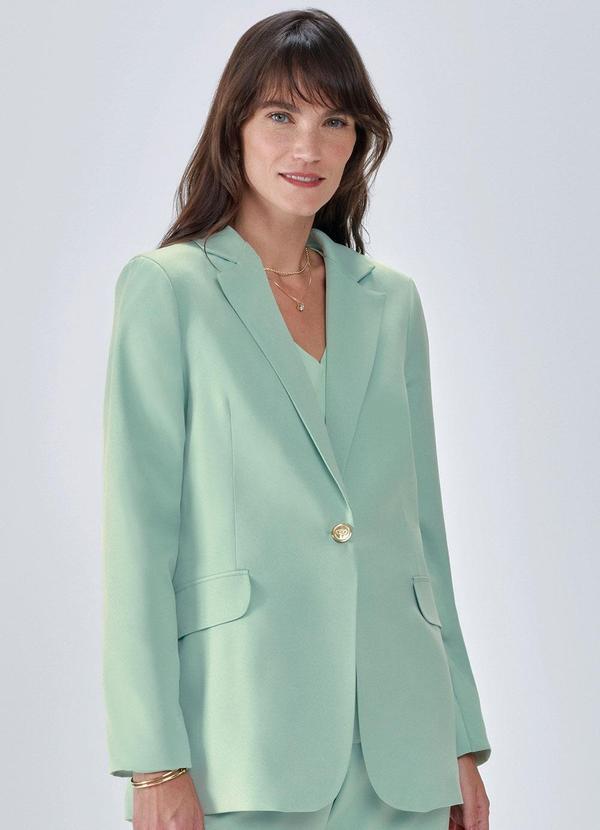 Principessa - Blazer de Alfaiataria Verde Menta Tassiane