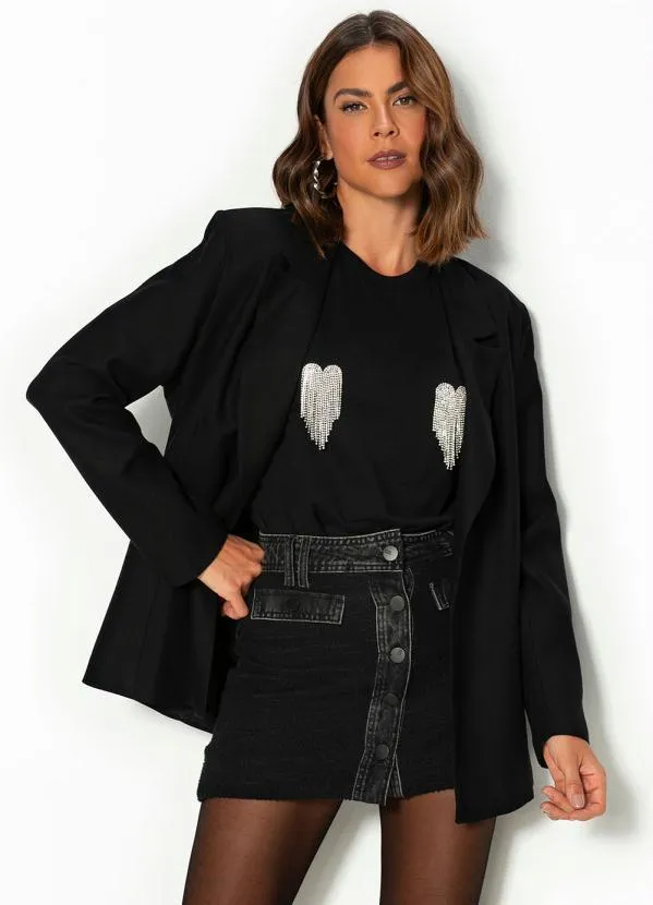 Colcci - Blazer de Crepe Preto 1