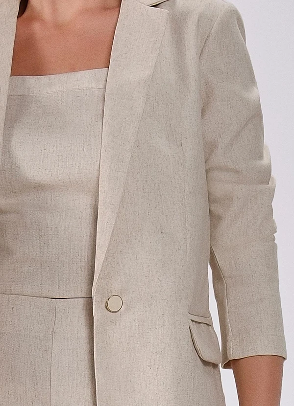 Principessa - Blazer de Linho com Botão Único Maiara 5