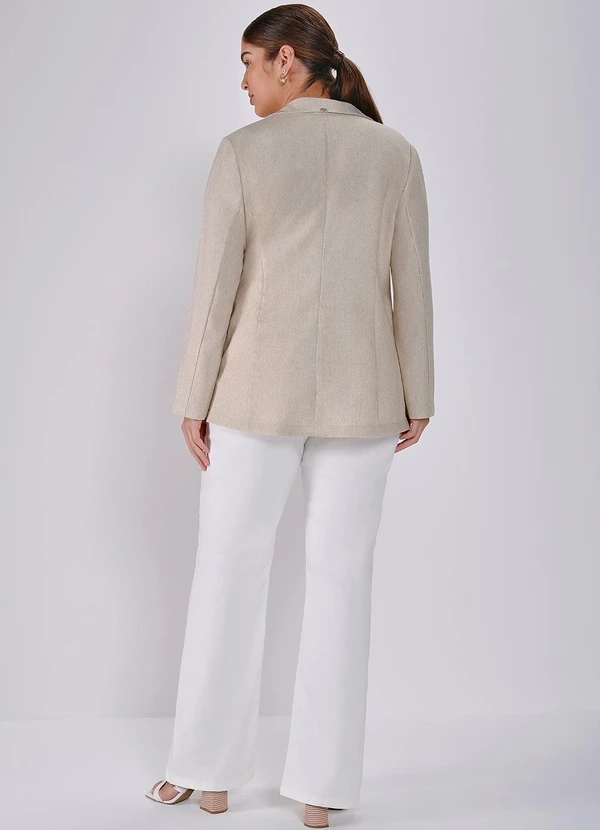 Principessa - Blazer de Linho com Botão Único Maiara 9