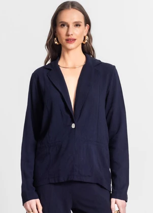 Endless - Blazer de Linho Strong Feminino Azul - ENDLESS