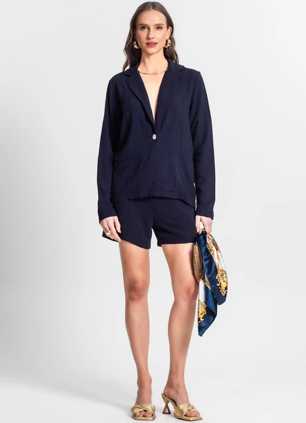 Endless - Blazer de Linho Strong Feminino Azul 3