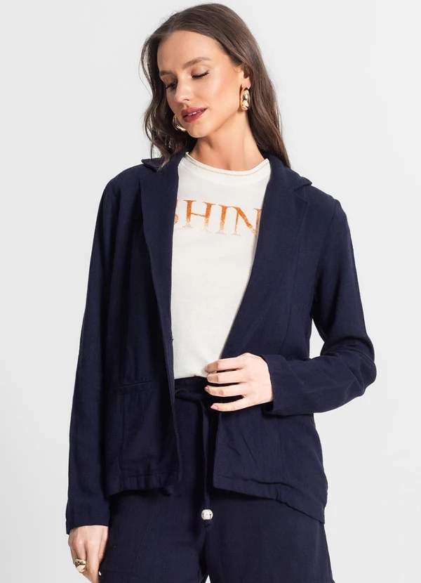 Endless - Blazer de Linho Strong Feminino Azul 4