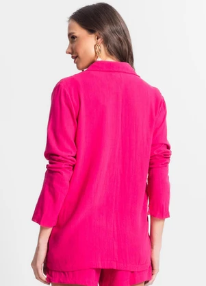 Endless - Blazer de Linho Strong Feminino Rosa - ENDLESS