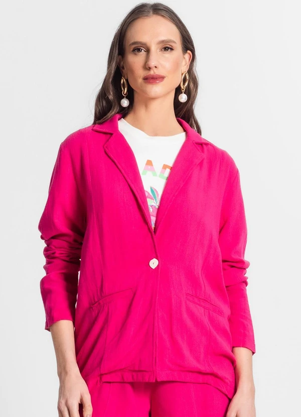 Endless - Blazer de Linho Strong Feminino Rosa