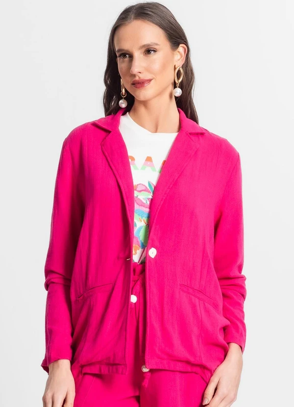 Endless - Blazer de Linho Strong Feminino Rosa 4
