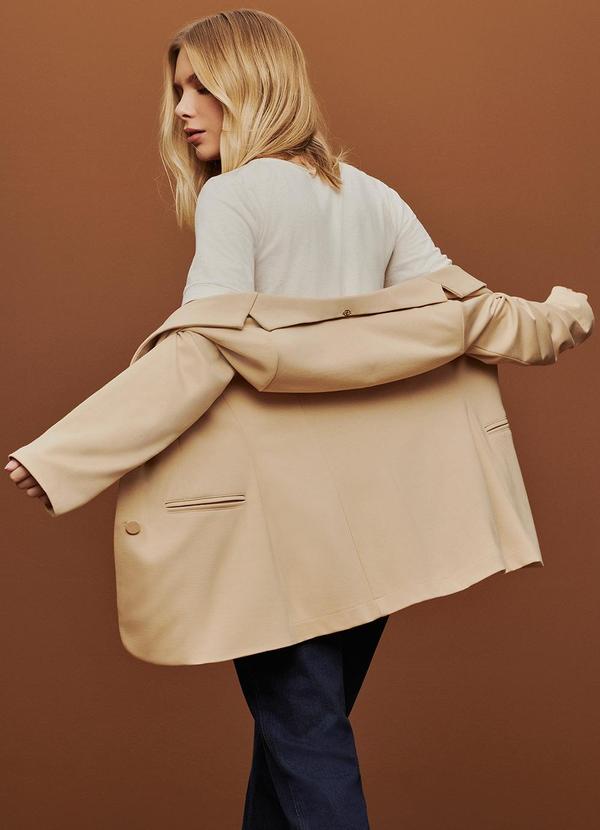 Principessa - Blazer de Malha Intermediário  Fendi Kimberly Bege 2