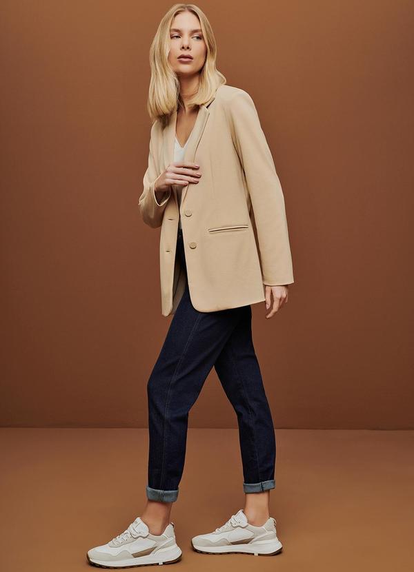 Principessa - Blazer de Malha Intermediário  Fendi Kimberly Bege 3