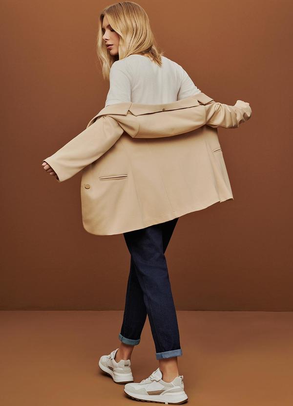 Principessa - Blazer de Malha Intermediário  Fendi Kimberly Bege 4