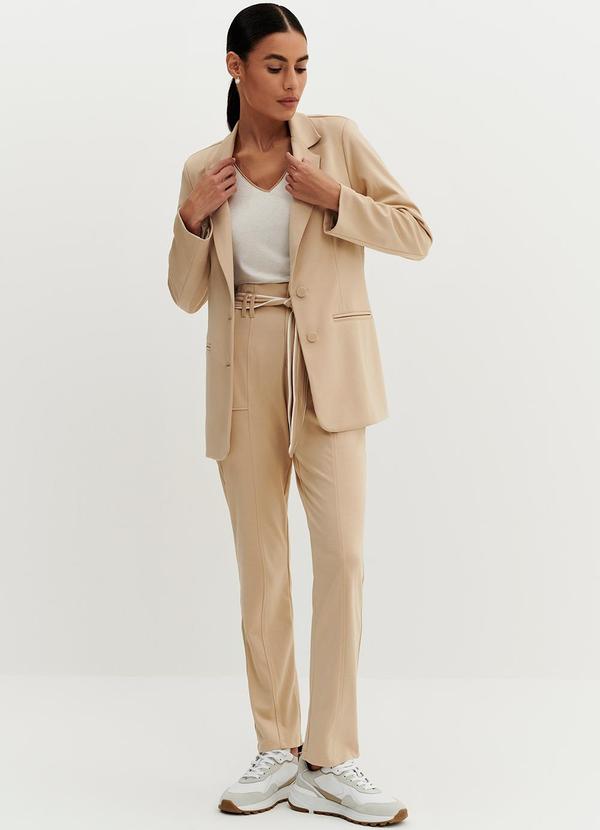 Principessa - Blazer de Malha Intermediário  Fendi Kimberly Bege 6