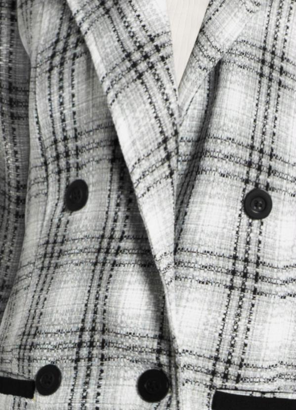 bonprix - Blazer de Tweed Preto e Cinza 1