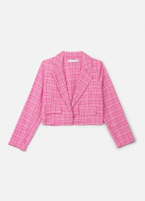 Authoria - Blazer de Tweed Rosa Rosa