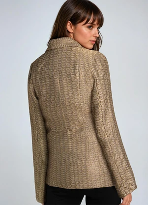 bonprix - Blazer Dourado em Tweed - BONPRIX