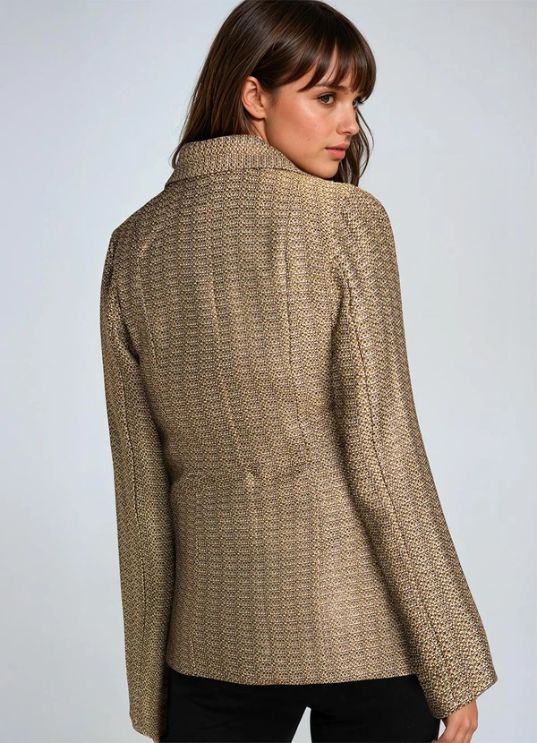bonprix - Blazer Dourado em Tweed 2