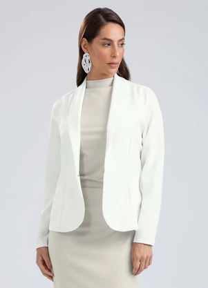 Gris - Blazer em Alfaiataria  Cinza - GRIS