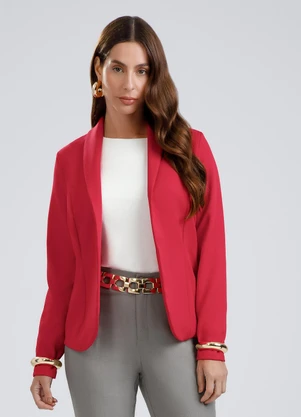 Gris - Blazer em Alfaiataria  Rosa Claro - GRIS