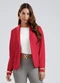 Gris - Blazer em Alfaiataria  Cinza - variação: Rosa Claro