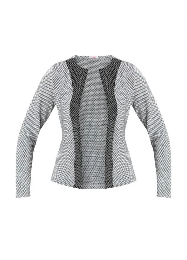 Rosalie - Blazer em Malha Jacquard  Cinza 6