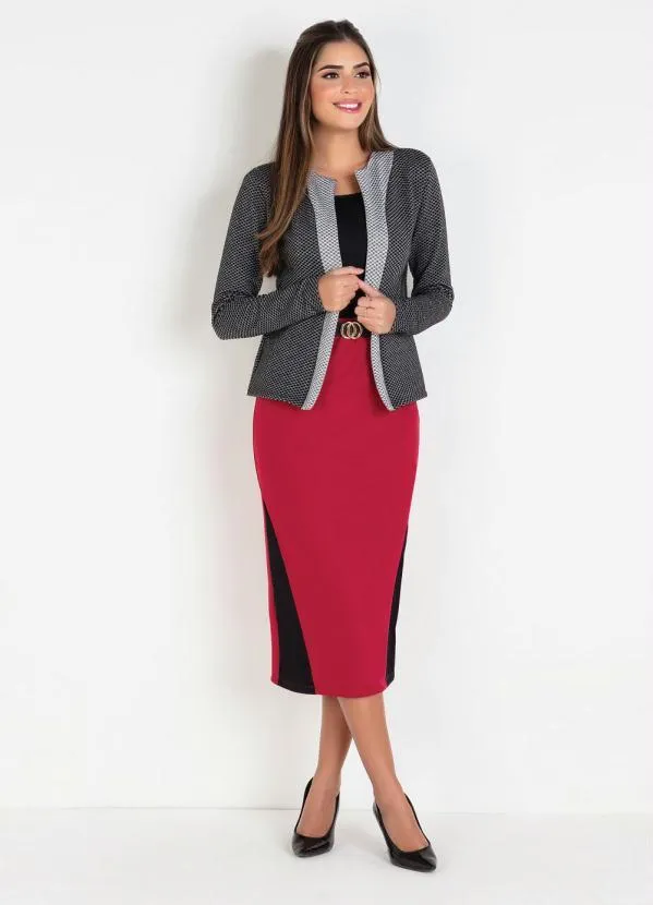 Rosalie - Blazer em Malha Jacquard  Preto 3