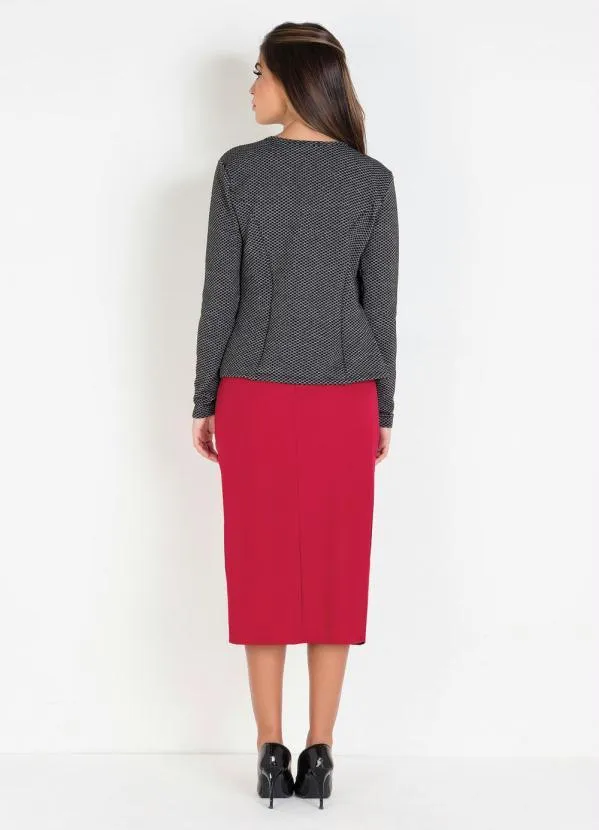 Rosalie - Blazer em Malha Jacquard  Preto 4