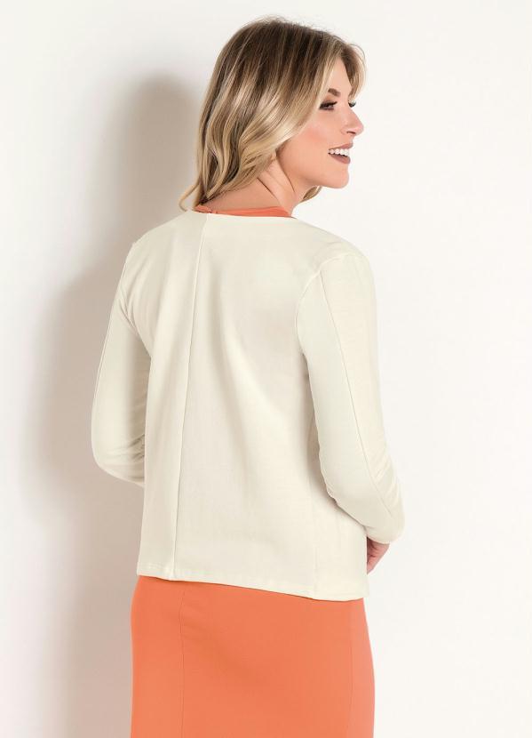 Rosalie - Blazer em Moletinho Off White Moda Evangélica 2