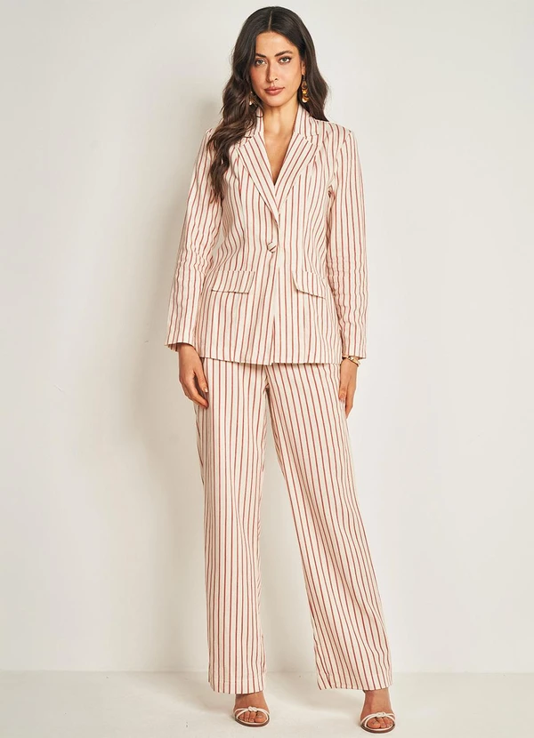 Doce Trama - Blazer em Plano Linen Listrado 3