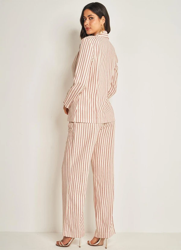 Doce Trama - Blazer em Plano Linen Listrado 4