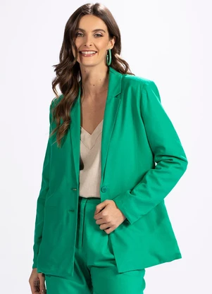 Hering - Blazer em Viscolinho Verde - HERING