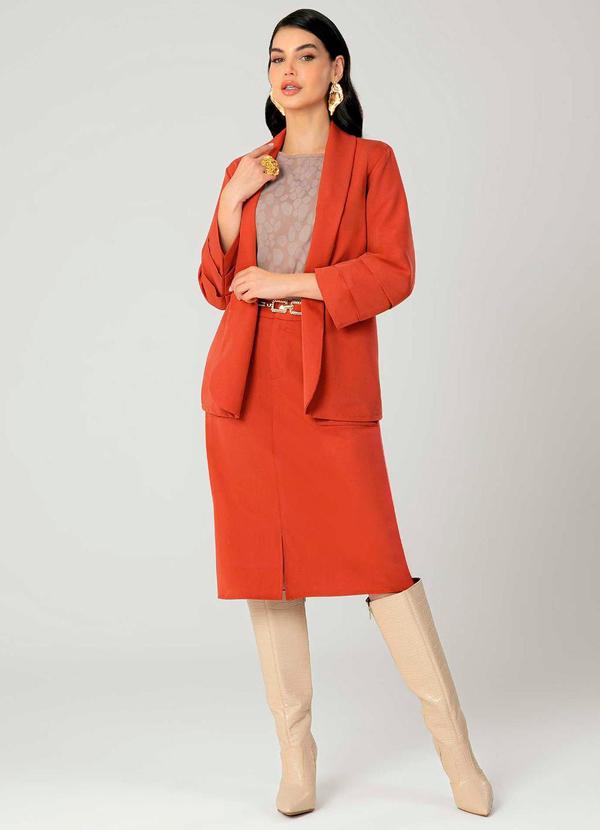 Gris - Blazer Feminino Adulto Terracota 2