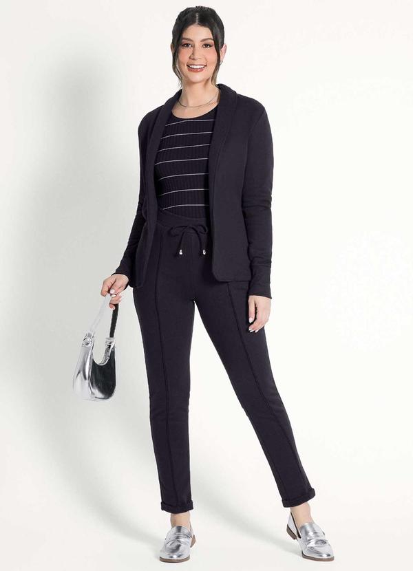 Habana - Blazer Feminino Adulto Elegante Preto 2