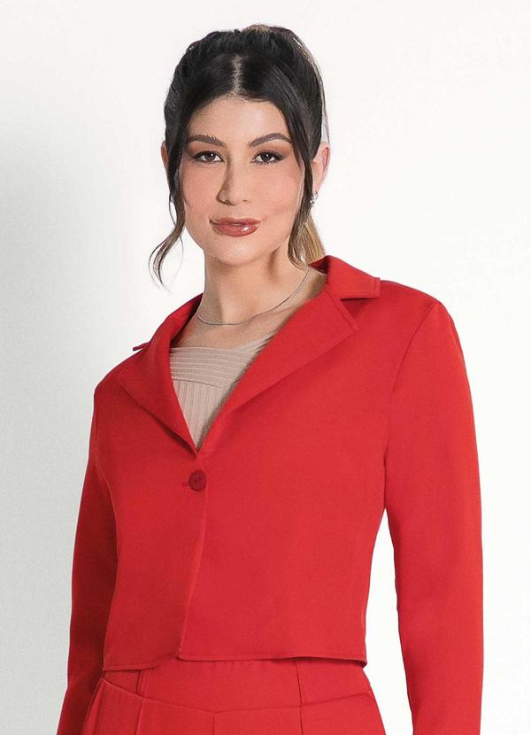 Habana - Blazer Feminino Adulto Elegante Vermelho
