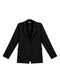 Marialícia - Blazer Feminino Alfaiataria Alongado Rosa - variação: Preto