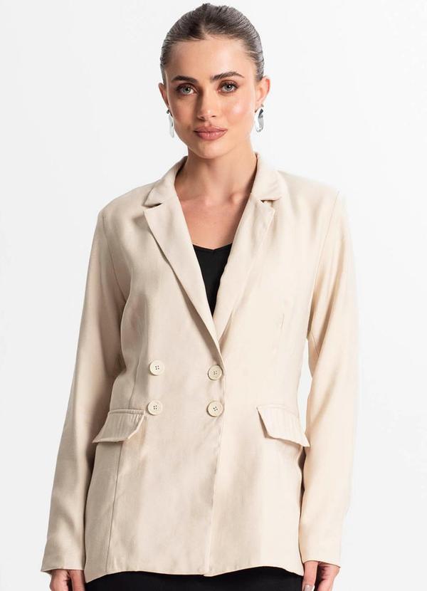 Endless - Blazer Feminino Alfaiataria Bege