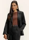 Endless - Blazer Feminino Alfaiataria Bege - variação: Preto