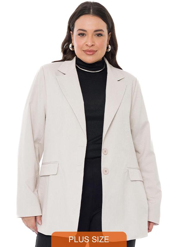 Lisamour - Blazer Feminino Bege