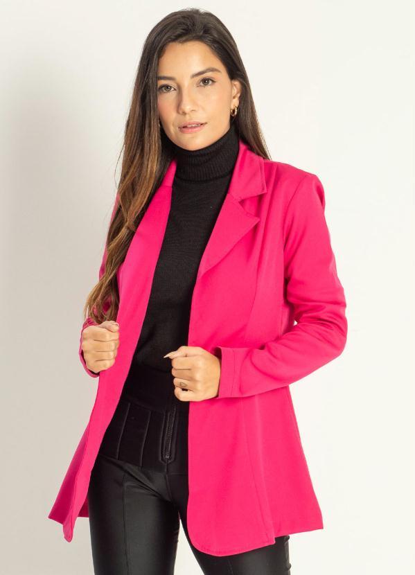 Endless - Blazer Feminino de Microfibra Misso Rosa