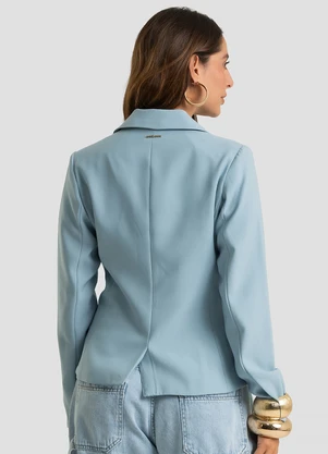 Endless - Blazer Feminino em Alfaiataria Forrado Azul - ENDLESS
