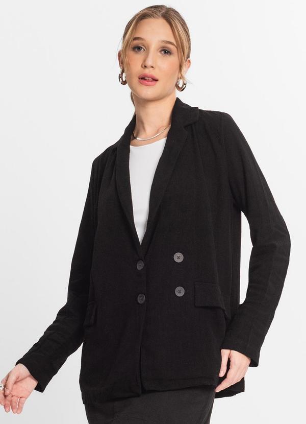 Endless - Blazer Feminino em Linho Preto