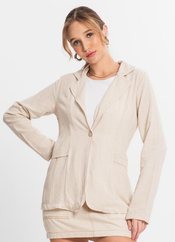 Endless - Blazer Feminino em Linho Strong Bege