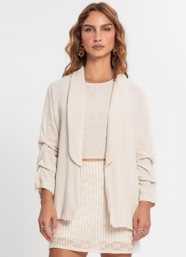 Endless - Blazer Feminino em Linho Strong Bege