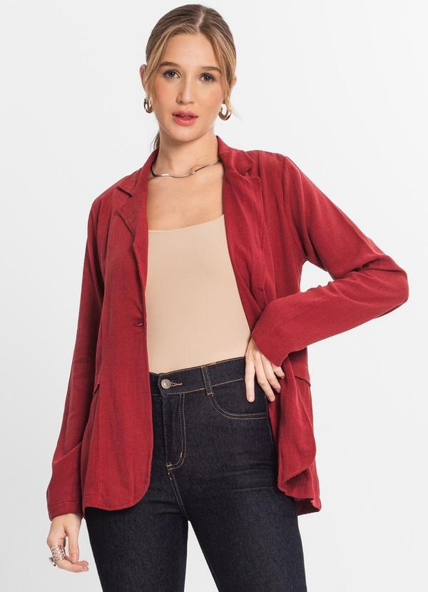 Endless - Blazer Feminino em Linho Strong Vermelho