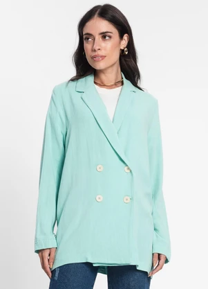 Endless - Blazer Feminino em Linho Verde - ENDLESS
