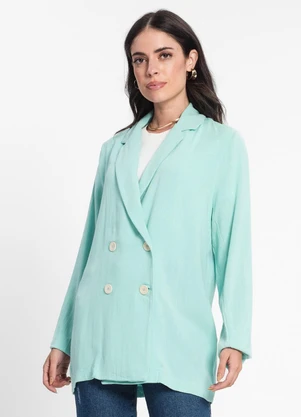 Endless - Blazer Feminino em Linho Verde - ENDLESS