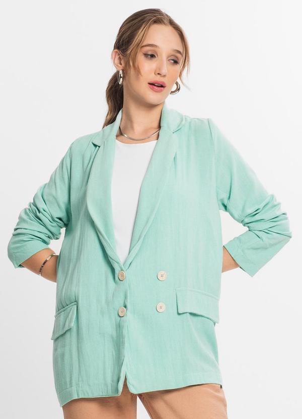 Endless - Blazer Feminino em Linho Verde 5