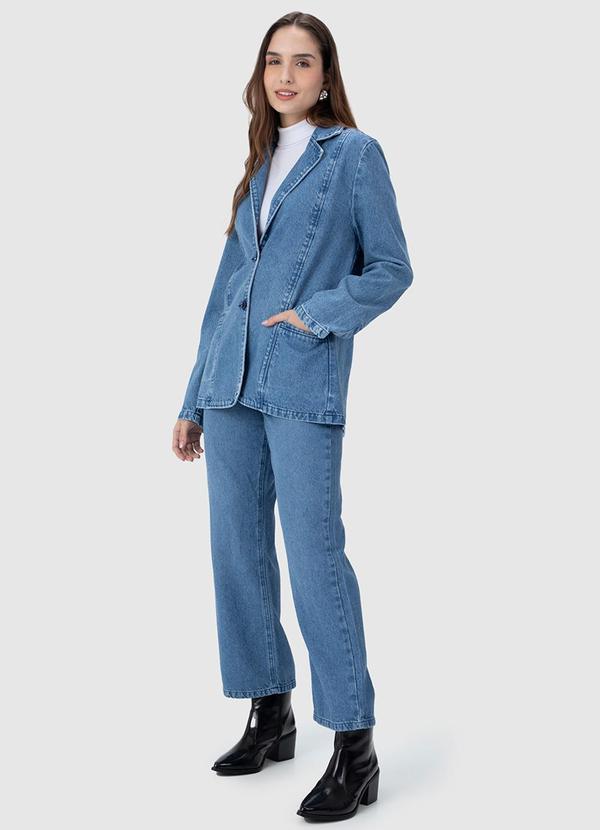 Malwee - Blazer Feminino Jeans Azul 3