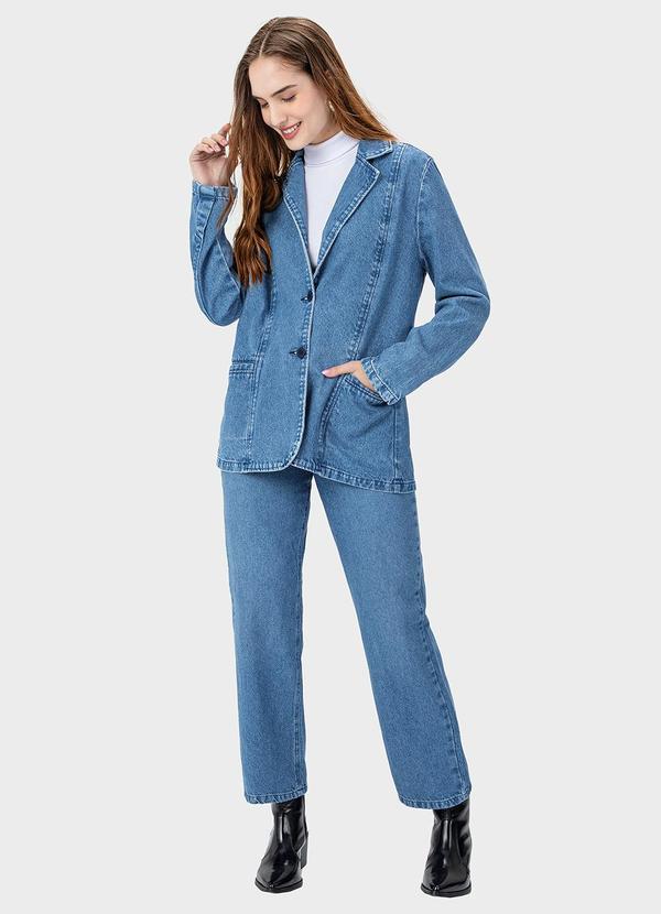 Malwee - Blazer Feminino Jeans Azul 4