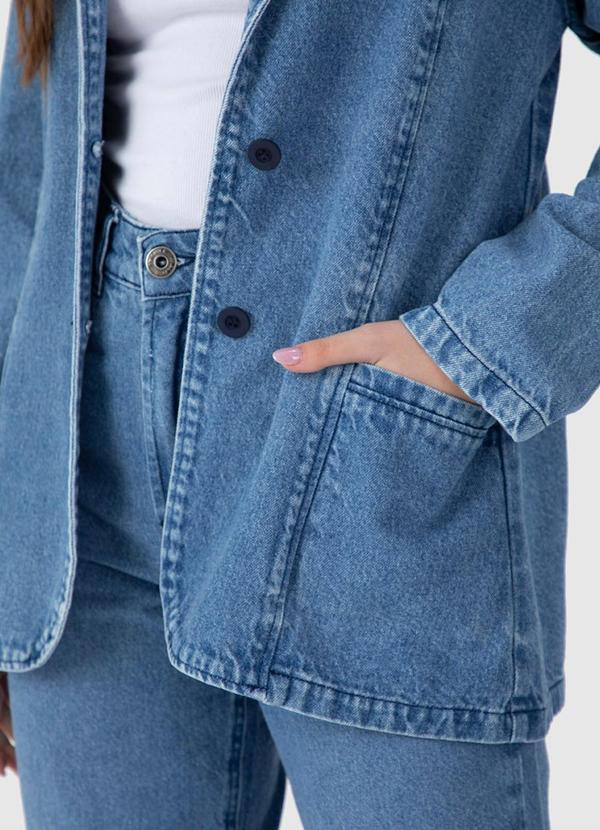 Malwee - Blazer Feminino Jeans Azul 6