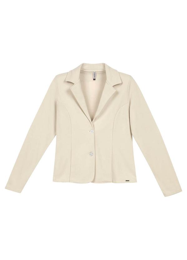 Marialícia - Blazer Feminino Moletom Felpado Bege 3