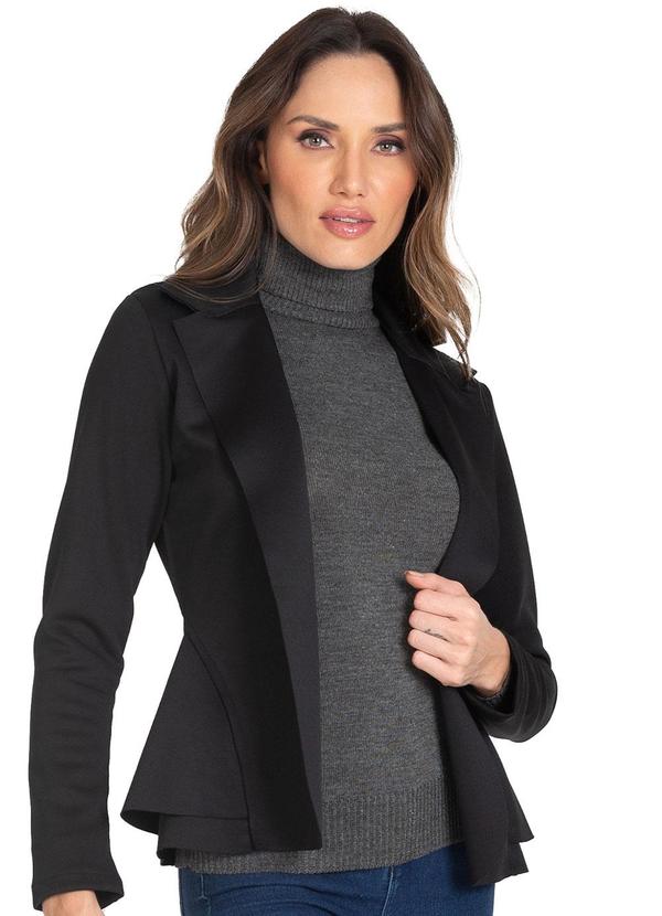 Blazer Feminino Neoprene Select Preto - Rovitex