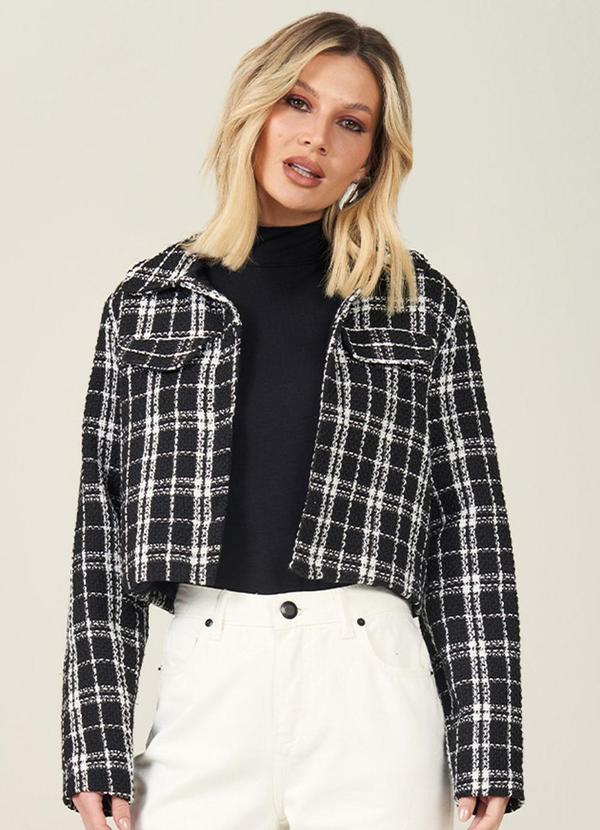 Doce Trama - Blazer Feminino Preto